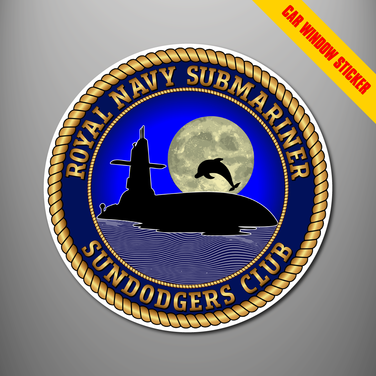 Royal Navy Submariner Sundodgers Club car window sticker design