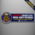 Royal Navy Veteran All Bite No Bark laminated bumper sticker design