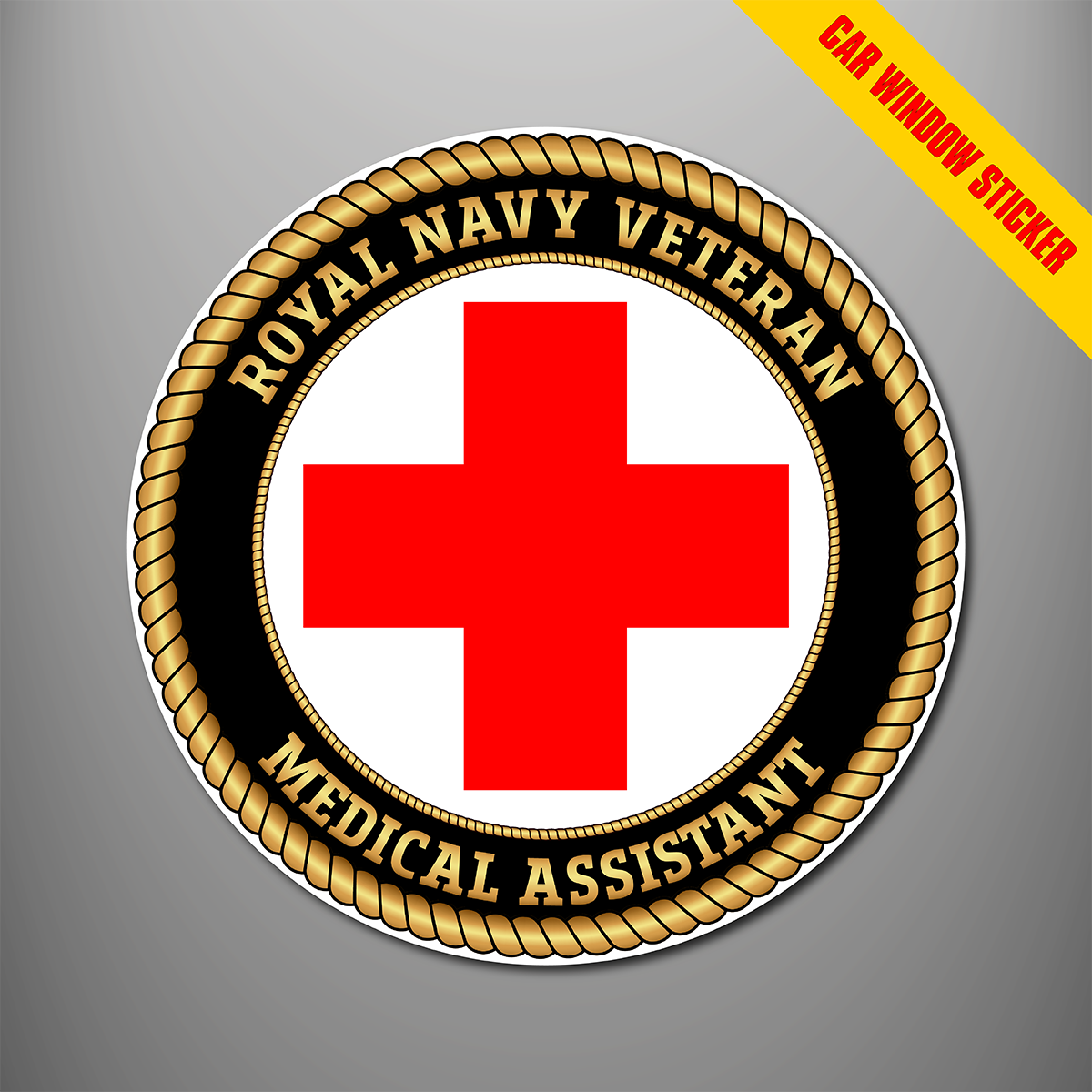 Royal Navy Medical Assistant branch badge car window sticker design