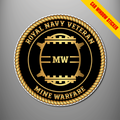 Royal Navy Mine Warfare branch badge car window sticker design