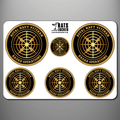 Royal Navy Radar Operations branch badge self-adhesive sticker sheet with six designs