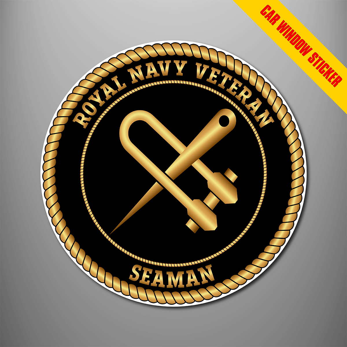 Royal Navy Seaman branch badge car window sticker design