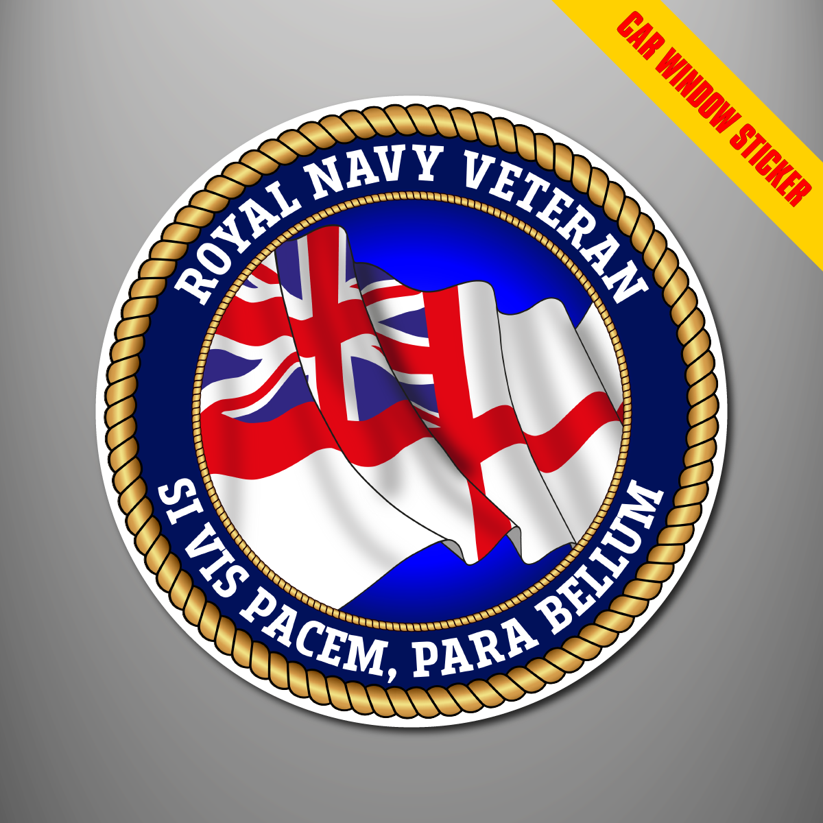 Royal Navy Veteran Si vis pacem para bellum car window stickers