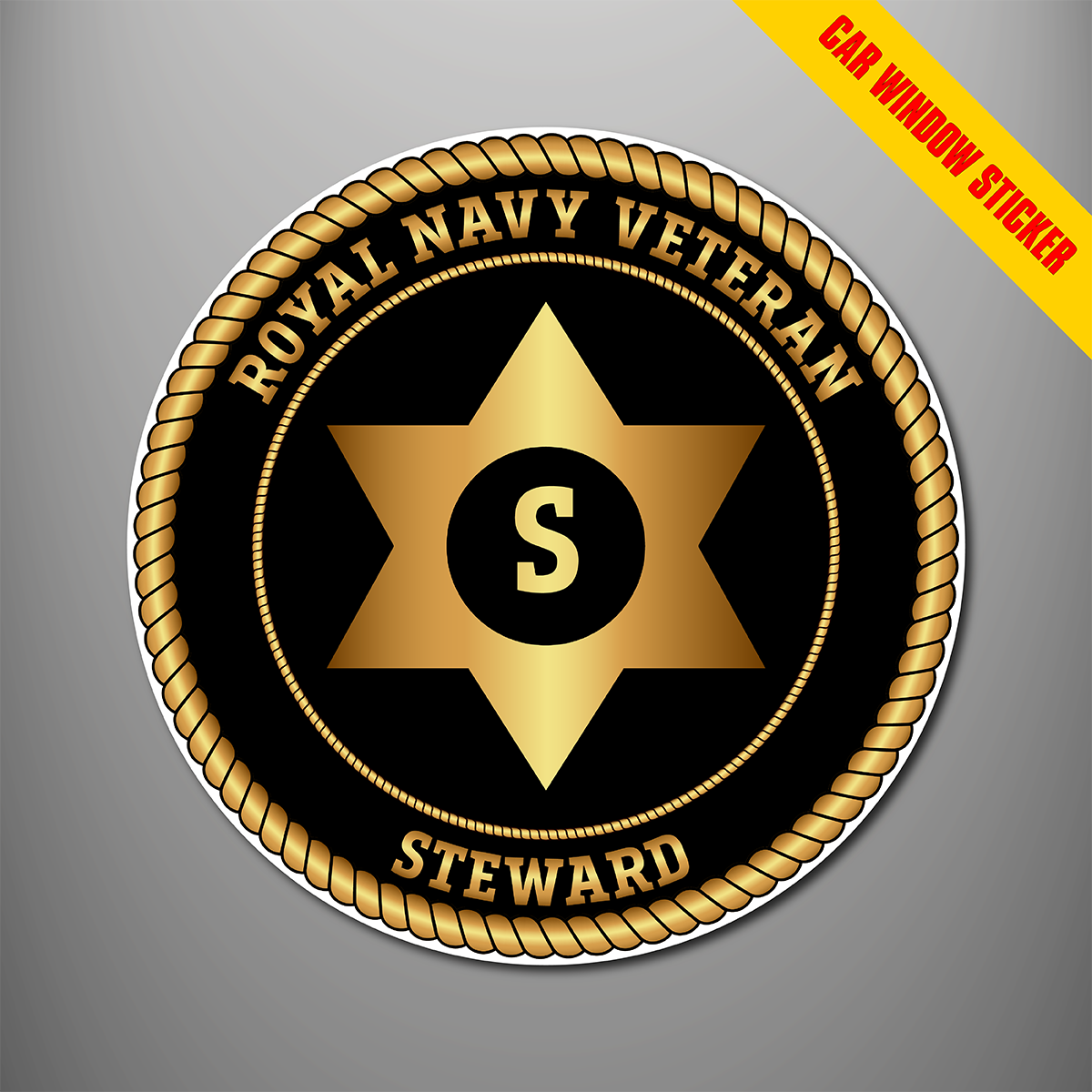 Royal Navy Steward branch badge car window sticker design