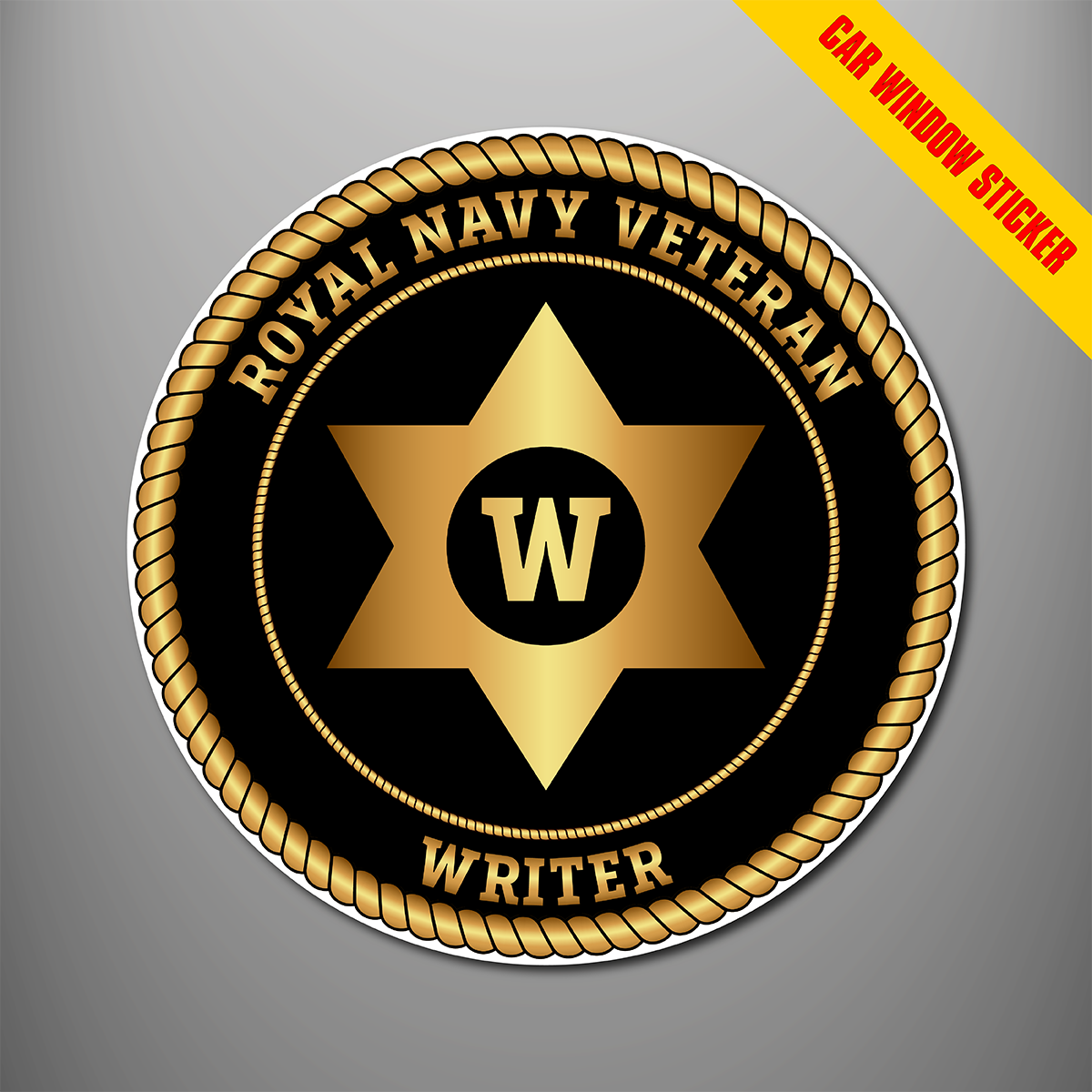 Royal Navy Writer branch badge car window stickers