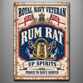 Vintage Style Aluminium Sign 'Rum Rat'
