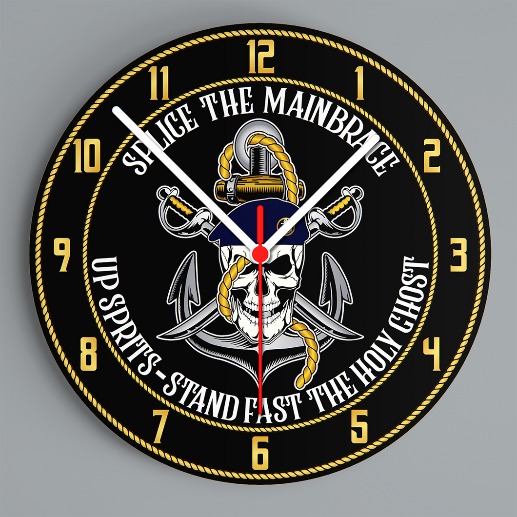 Splice the Mainbrace Glass Hanging Photo Clock