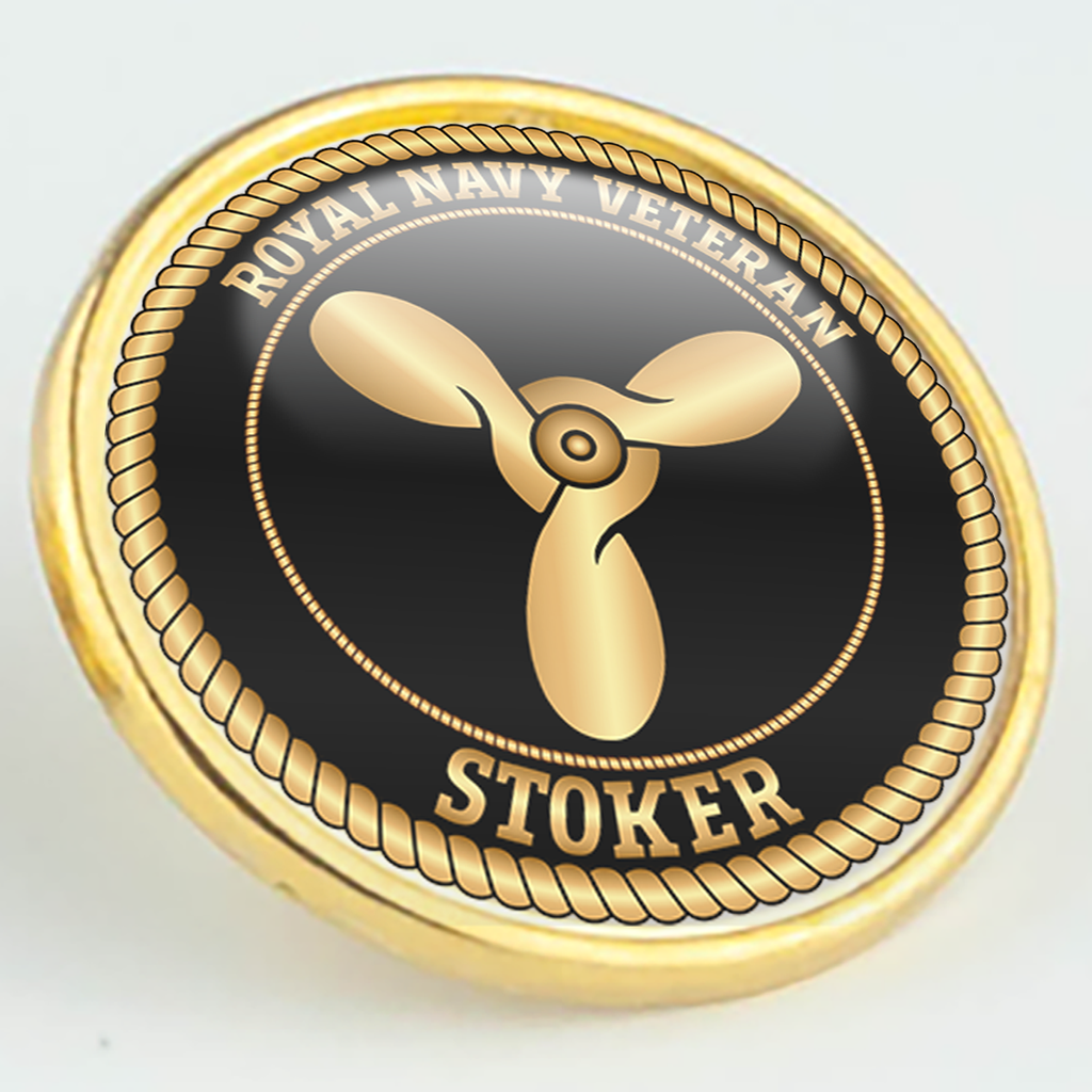 Royal Navy Veteran 'Stoker' Pin/Lapel Badge