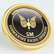 Load image into Gallery viewer, Royal Navy Veteran &#39;Submarine Radio Operator&#39; Pin/Lapel Badge
