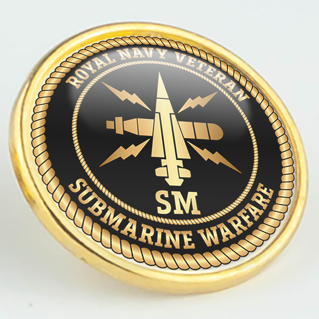 Royal Navy Veteran 'Submarine Warfare' Pin/Lapel Badge