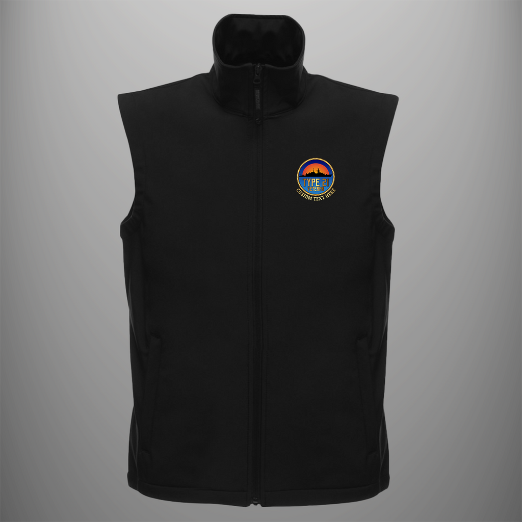 Royal Navy 'Type 21 Veteran Personalised' Soft Shell Bodywarmer