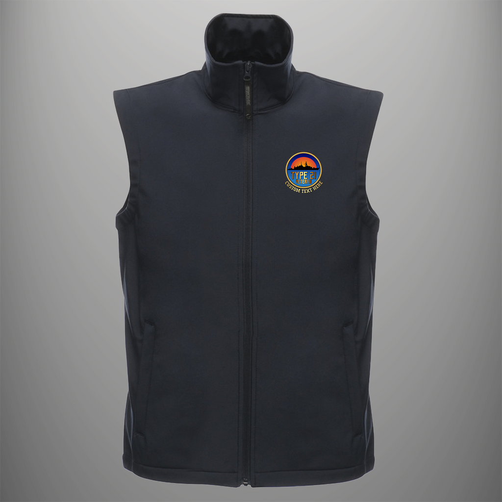 Royal Navy 'Type 21 Veteran Personalised' Soft Shell Bodywarmer