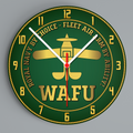 Fleet Air Arm 'WAFU' Glass Hanging Photo Clock
