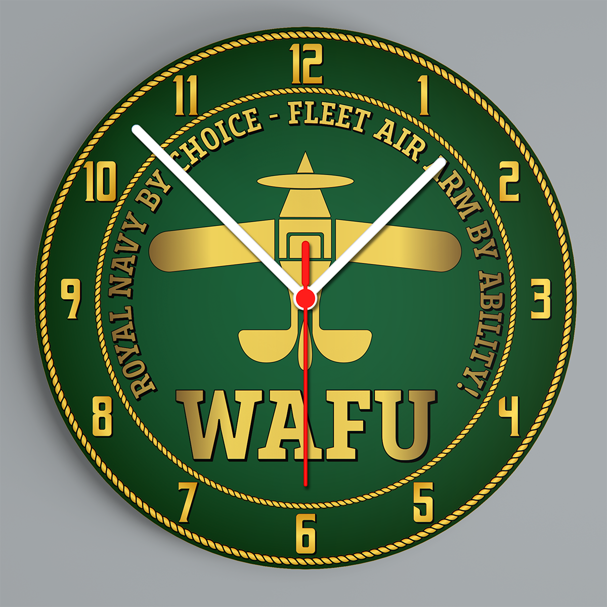 Fleet Air Arm 'WAFU' Glass Hanging Photo Clock