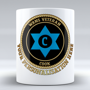 Women's Royal Naval Service Veteran 'Cook' Branch Badge Personalised Mug