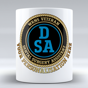 Women's Royal Naval Service Veteran 'Dental Surgery Assistant' Branch Badge Personalised Mug
