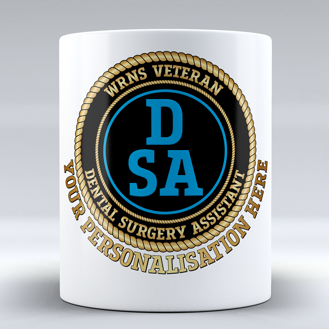 Women's Royal Naval Service Veteran 'Dental Surgery Assistant' Branch Badge Personalised Mug