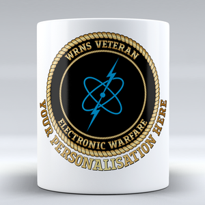 Women's Royal Naval Service Veteran 'Electronic Warfare' Branch Badge Personalised Mug