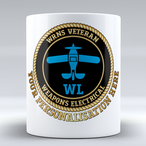 Women's Royal Naval Service Veteran 'FAA - Weapons Electrical' Branch Badge Personalised Mug