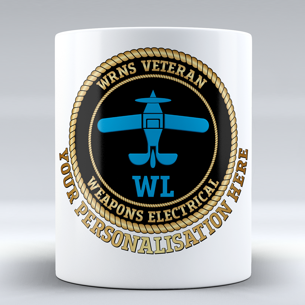 Women's Royal Naval Service Veteran 'FAA - Weapons Electrical' Branch Badge Personalised Mug