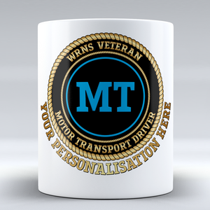Women's Royal Naval Service Veteran 'Motor Transport Driver' Branch Badge Personalised Mug