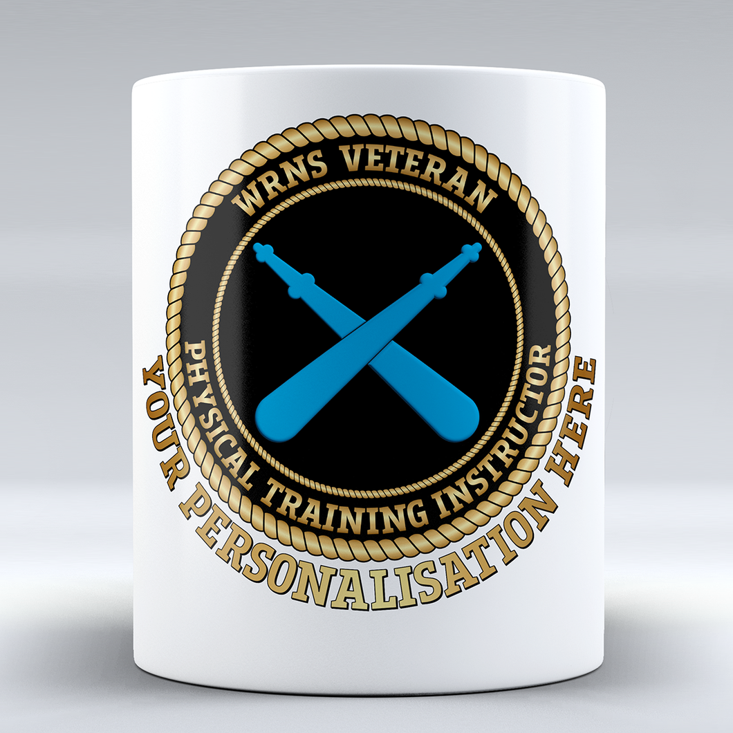 Women's Royal Naval Service Veteran 'Physical Training Instructor' Branch Badge Personalised Mug