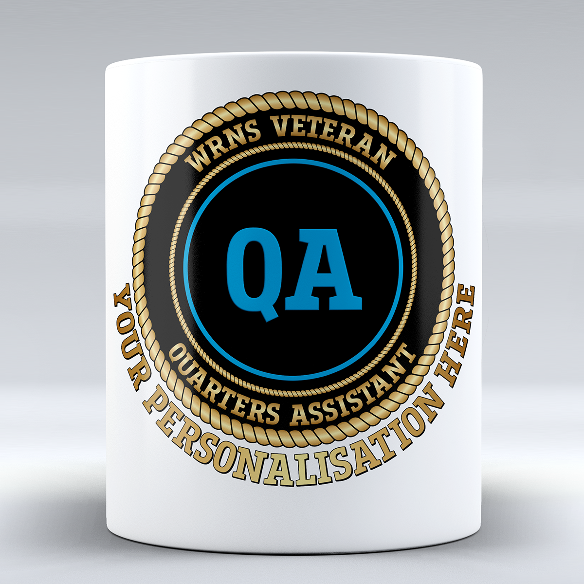 Women's Royal Naval Service Veteran 'Quarters Assistant' Branch Badge Personalised Mug