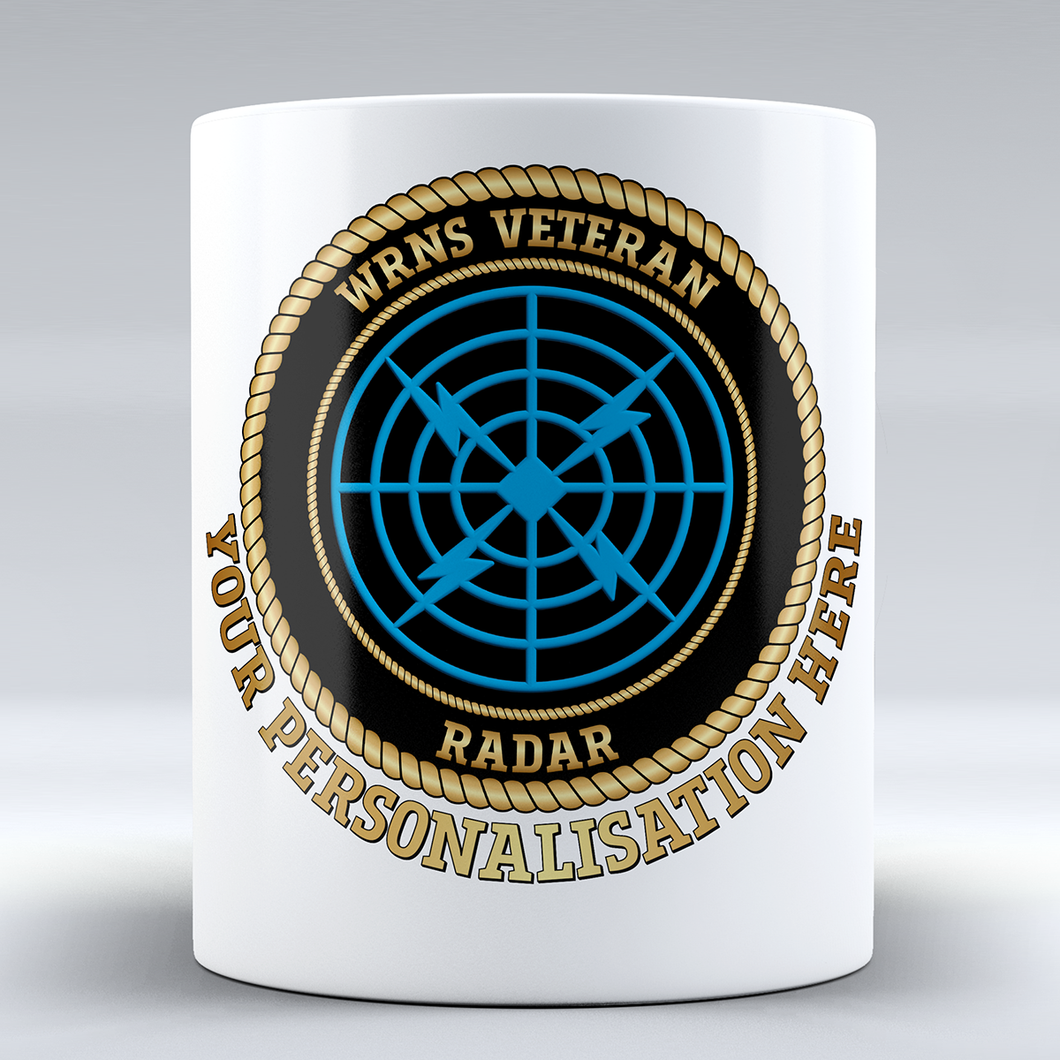 Women's Royal Naval Service Veteran 'Radar' Branch Badge Personalised Mug