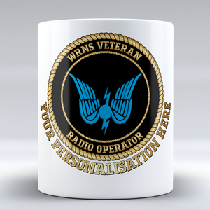 Women's Royal Naval Service Veteran 'Radio Operator' Branch Badge Personalised Mug