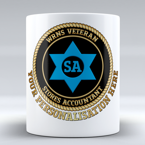 Women's Royal Naval Service Veteran 'Stores Accountant' Branch Badge Personalised Mug