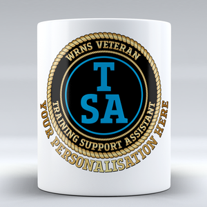 Women's Royal Naval Service Veteran 'Training Support Assistant' Branch Badge Personalised Mug