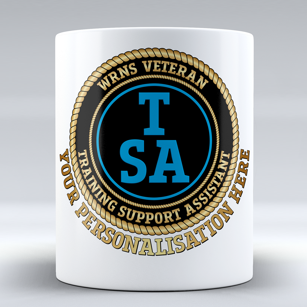 Women's Royal Naval Service Veteran 'Training Support Assistant' Branch Badge Personalised Mug