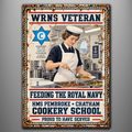 Vintage Style Aluminium Sign 'WRNS Cook'
