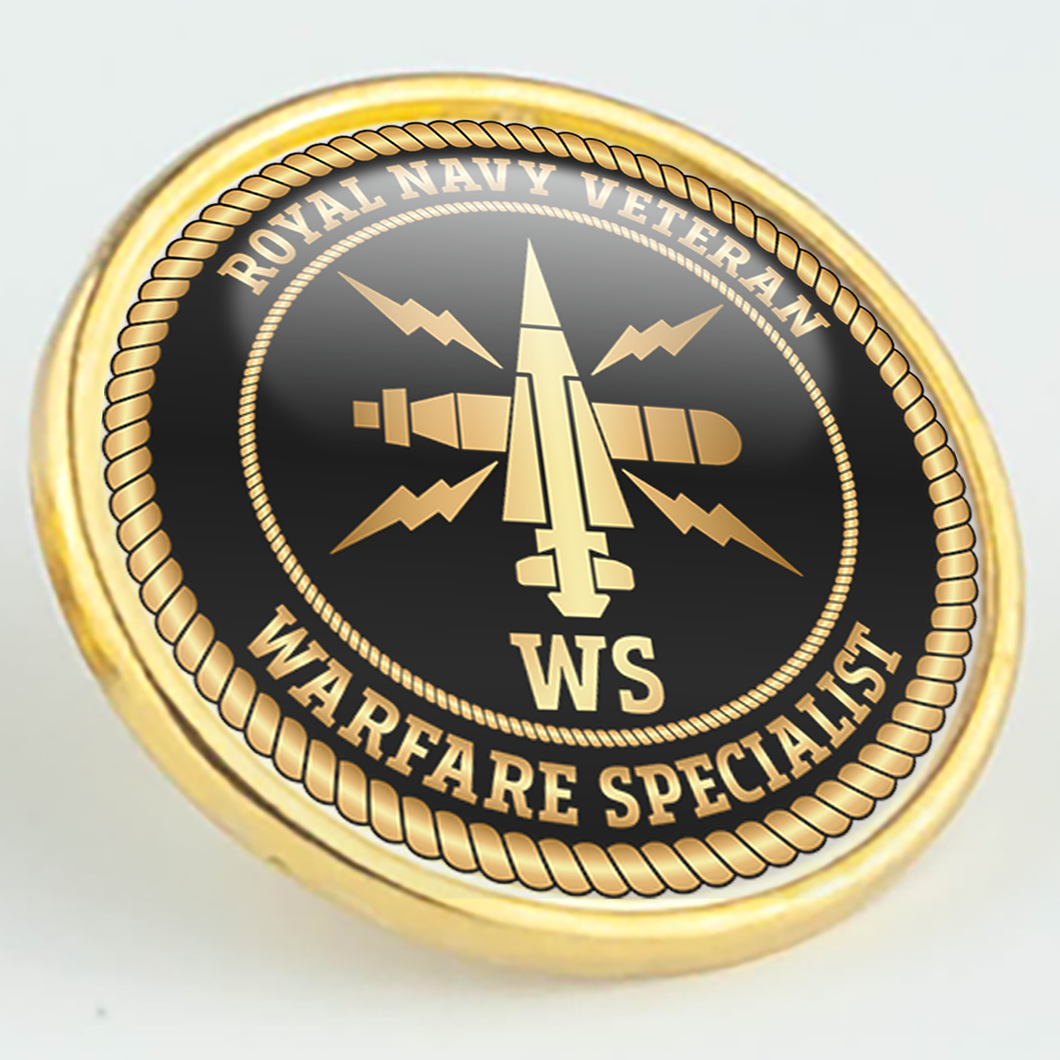 Royal Navy Veteran 'Warfare Specialist' Pin/Lapel Badge