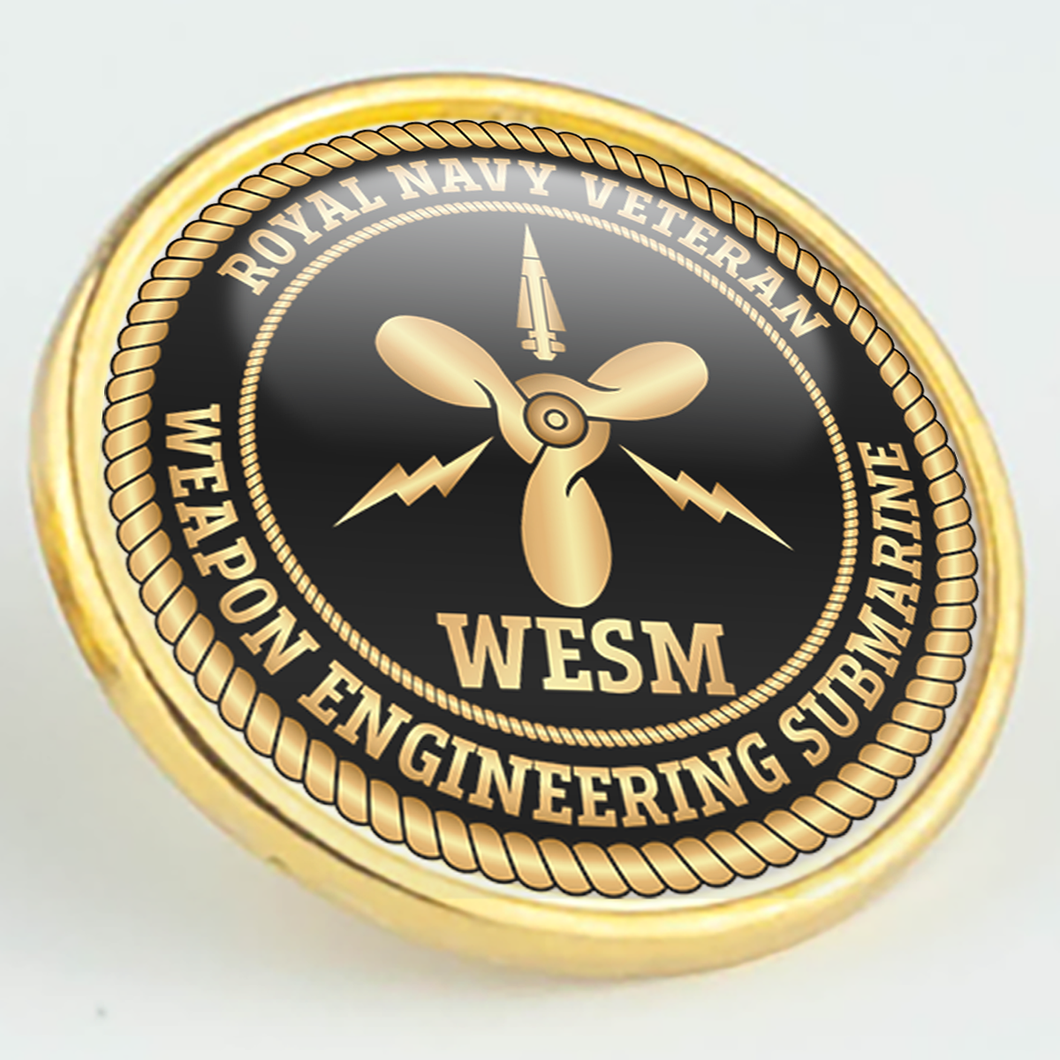 Royal Navy Veteran 'Weapon Engineering Submarine' Pin/Lapel Badge