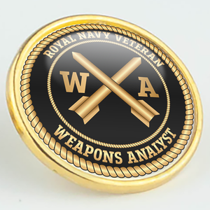 Royal Navy Veteran 'Weapons Analyst' Pin/Lapel Badge