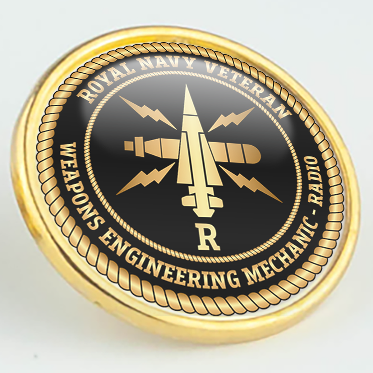 Royal Navy Veteran 'Weapons Engineering Mechanic - Radio' Pin/Lapel Badge