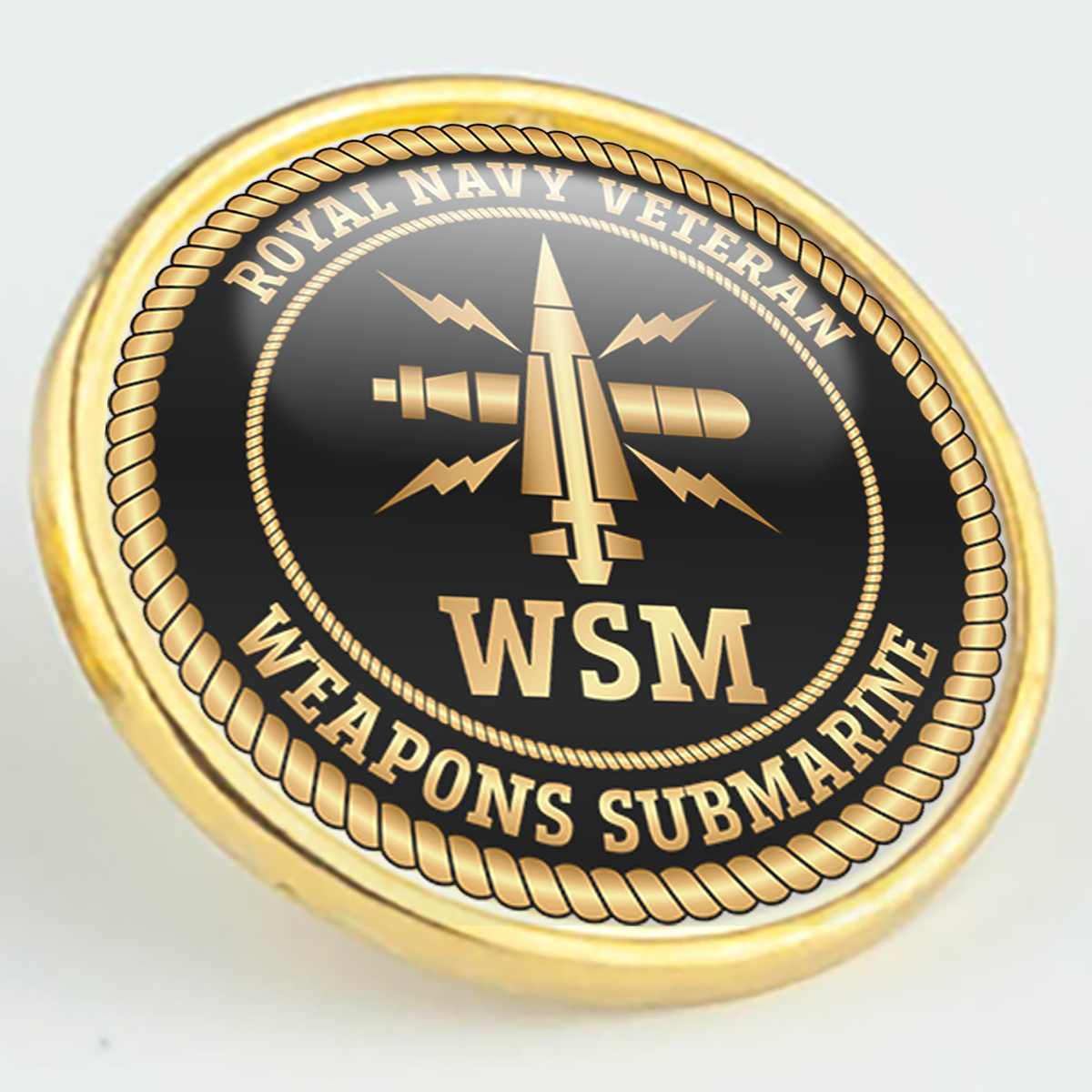 Royal Navy Veteran 'Weapons Submarine' Pin/Lapel Badge