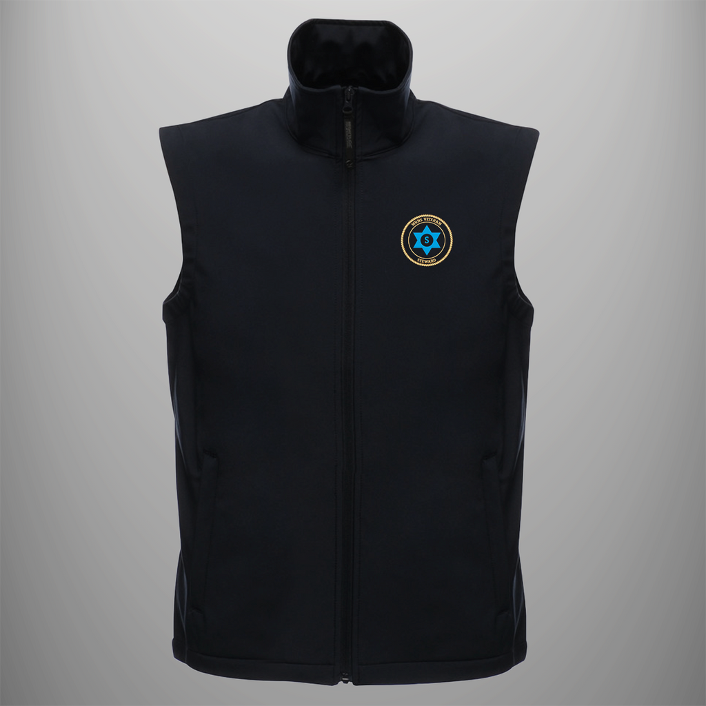 Women's Royal Naval Service 'Steward' Veteran soft shell body warmer in black — front view