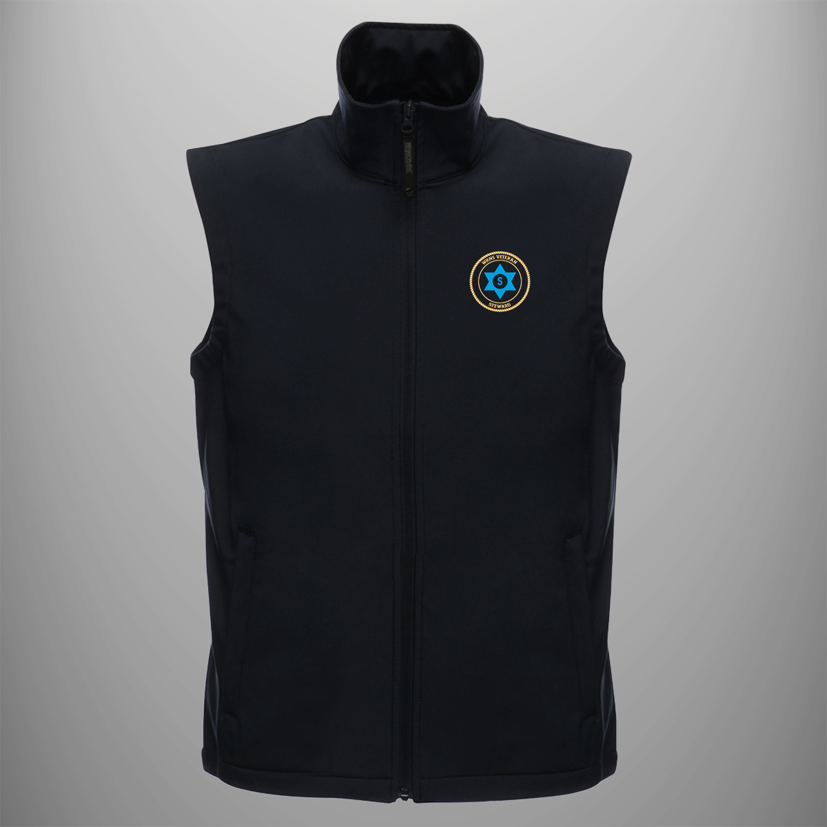 Women's Royal Naval Service 'Steward' Veteran soft shell body warmer in black — front view