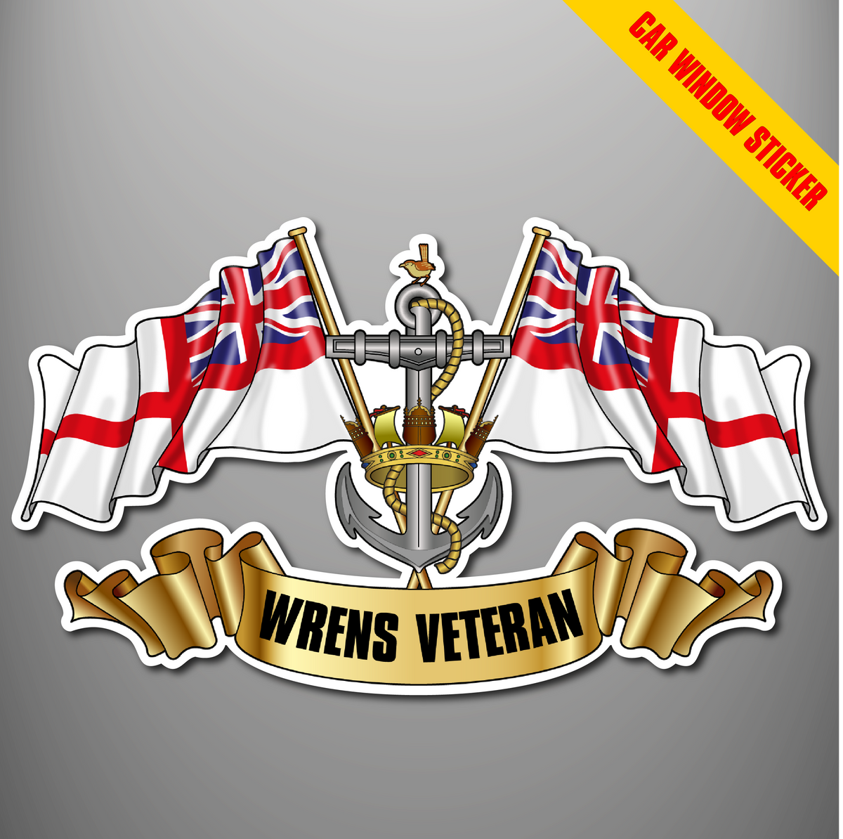 Wrens Veteran Ensigns car window stickers