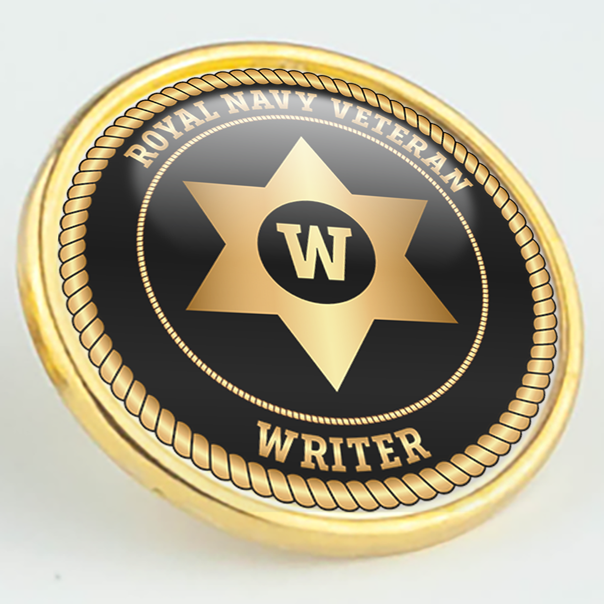 Royal Navy Veteran 'Writer' Pin/Lapel Badge