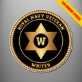 Royal Navy Veteran 'Writer' Car Window Sticker