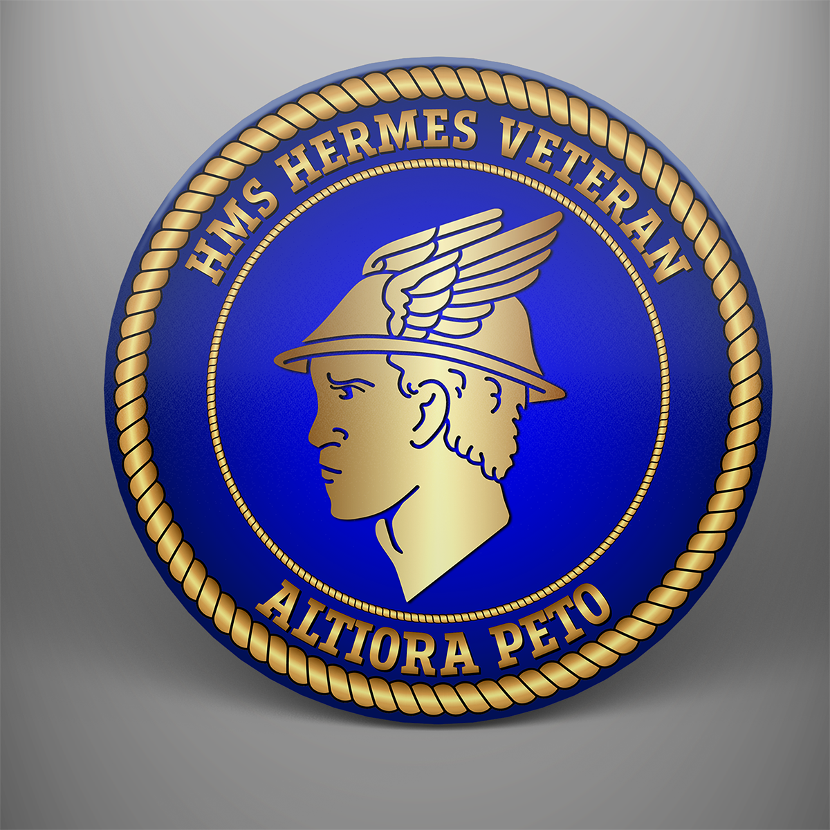 HMS Hermes Veteran, frosted tempered glass single coaster