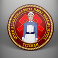 QARNNS Veteran, frosted tempered glass single coaster