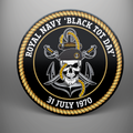 'Black Tot Day', frosted tempered glass single coaster