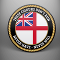 'These Colours Don't Run', frosted tempered glass single coaster