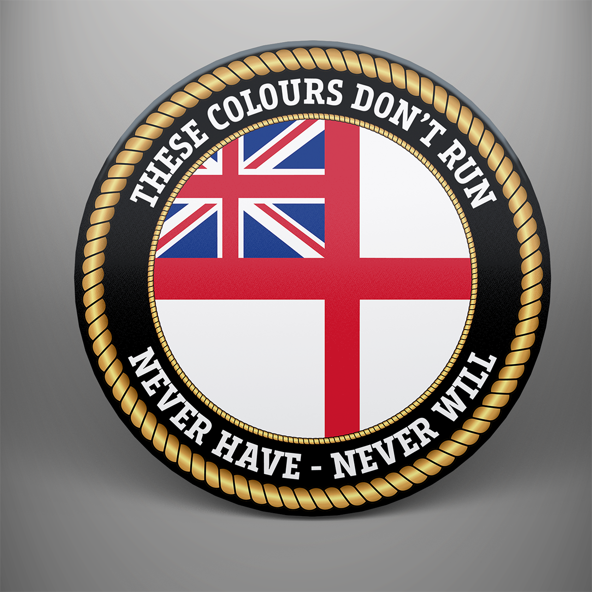 'These Colours Don't Run', frosted tempered glass single coaster