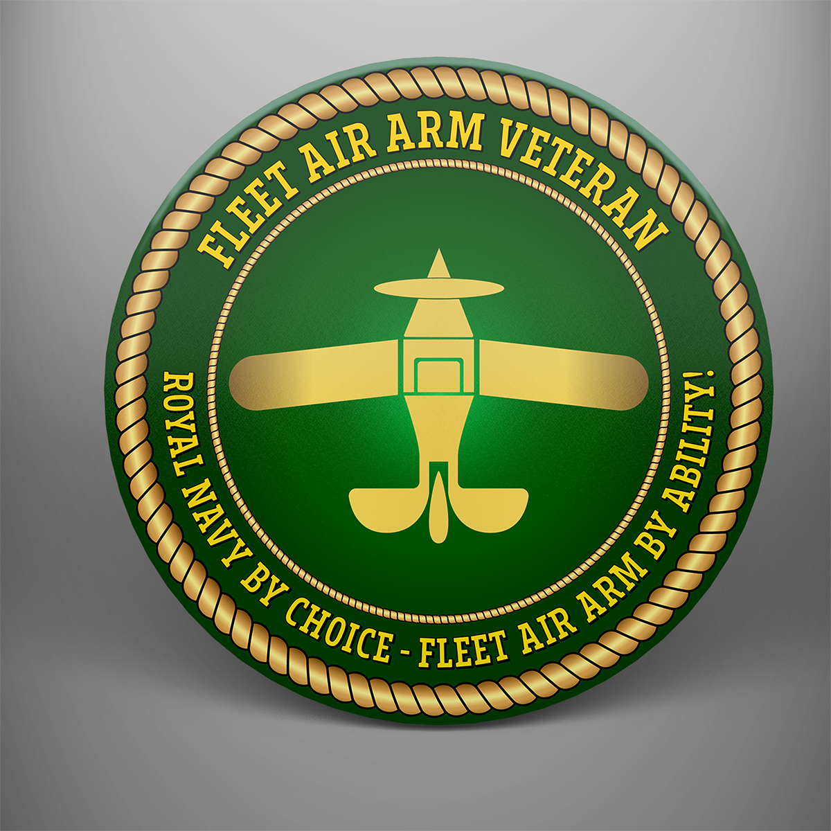 Fleet Air Arm Veteran, frosted tempered glass single coaster