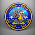 Aircraft Handler 'Range, Launch, Recover, Repeat', frosted tempered glass single coaster